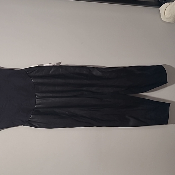 Jessica Simpson faux leather black maternity leggings sz 1X new WP206 - Picture 1 of 4
